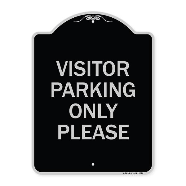 Signmission Visitor Parking Visitor Parking Please Heavy-Gauge Aluminum Sign, 24" x 18", BS-1824-22724 A-DES-BS-1824-22724 - main